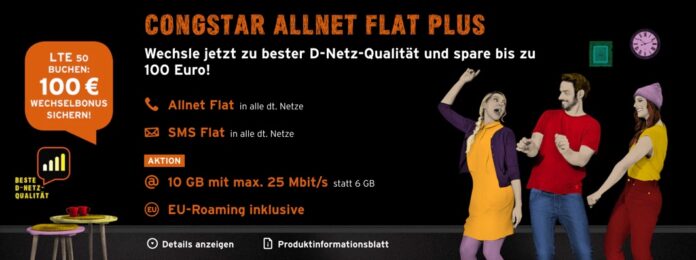 congstar Allnet Flat Wechselbonus